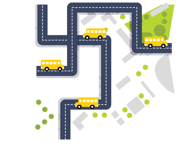 Taşımalı Eğitim, en uygun rotaları tasarlamak için ulaşım ekiplerini sezgisel ve haritaya yönelik rota tasarım araçlarıyla donatır.